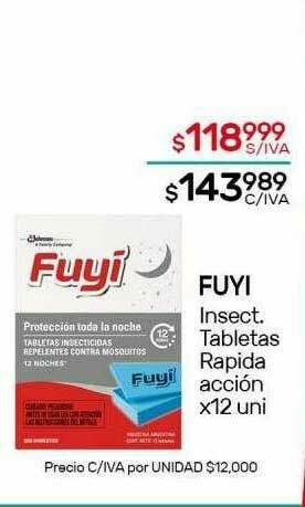 Nini Mayorista Fuyi Insect Tabletas Rapida Acción oferta