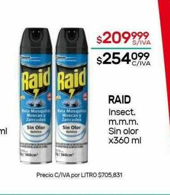 Nini Mayorista Raid Insect M.m.m. Sin Olor oferta