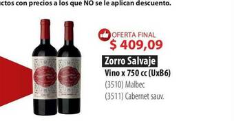 Parodi Zorro Salvaje Vino oferta