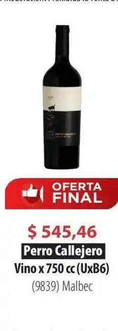 Parodi Perro Callejero Vino oferta