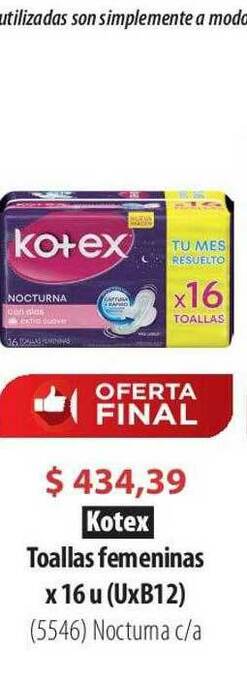Parodi Kotex Toallas Femeninas oferta