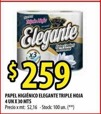 Punto Mayorista Papel Higiénico Elegante Triple Hoja oferta