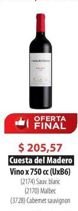 Parodi Cuesta Del Madero Vino oferta