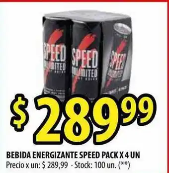 Punto Mayorista Bebida Energizante Speed Pack oferta