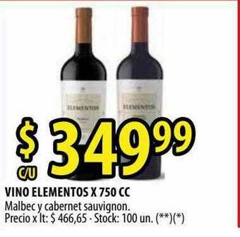 Punto Mayorista Vino Elementos oferta