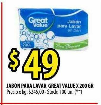 Punto Mayorista Jabón Para Lavar Great Value oferta