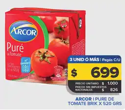 Carrefour Maxi Arcor puré de tomate brik oferta