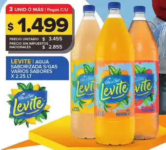 Carrefour Maxi Levite agua saborizada s/gas varios sabores oferta