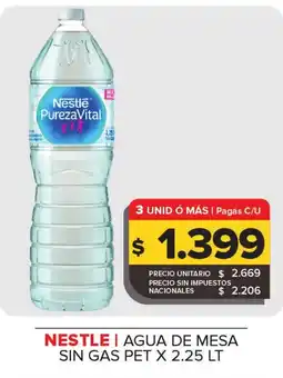 Carrefour Maxi Nestle agua de mesa sin gas pet oferta