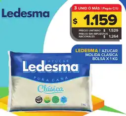 Carrefour Maxi Ledesma azucar molida clasica bolsa oferta