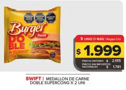 Carrefour Maxi Swift medallon de carne doble supercong oferta