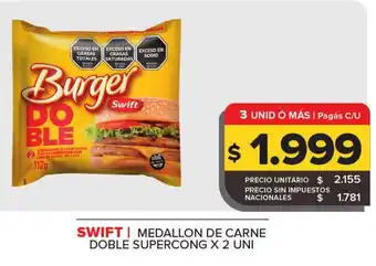 Carrefour Maxi Swift medallon de carne doble supercong oferta