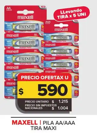 Carrefour Maxi Maxell pila AA/AAA tira maxi oferta