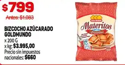 Makro Bizcocho azúcarado goldmundo oferta
