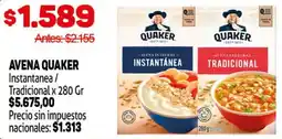 Makro Avena quaker instantanea/ tradicional oferta