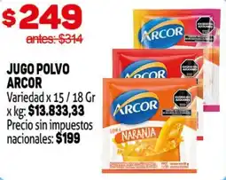 Makro Arcor jugo polvo variedad oferta