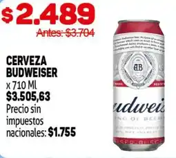 Makro Budweiser cerveza oferta
