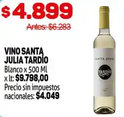 Makro Santa julia vino tardi̇o blanco oferta