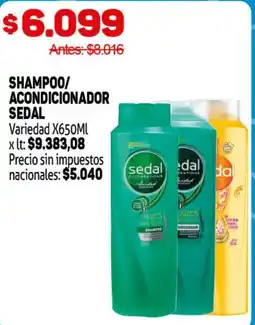 Makro Sedal shampoo/ acondicionador variedad oferta