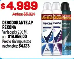 Makro Rexona desodorante ap variedad oferta