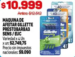 Makro Maquina de afeitar gillette prestobarba3 sens/euc variedad oferta