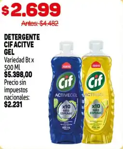 Makro Cif detergente acitve gel variedad bt oferta