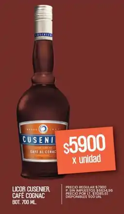 Supermercados Vea Cusenier licor café cognac bot. oferta