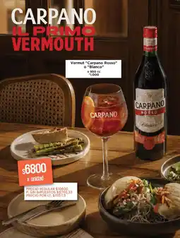 Supermercados Vea Vermut carpano rosso o blanco oferta