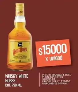 Supermercados Vea White horse whisky bot. oferta