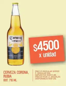 Supermercados Vea Corona cerveza rubia bot. oferta