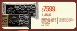 Supermercados Vea Chocolate aguila, extra fino 60% y 70% cacao paq. oferta