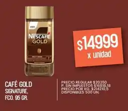Supermercados Vea Nescafégold café gold signature, fco. oferta