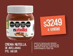Supermercados Vea Nutella crema de avellanas pte oferta