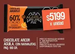 Supermercados Vea Aguila chocolate arcor con naranjitas paq. oferta