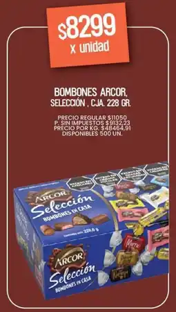 Supermercados Vea Arcor bombones selección, cja. oferta