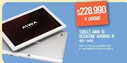 Supermercados Vea Aiwa tablet 10 octacore android 15 oferta