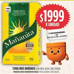 Supermercados Vea Mañanita yerba mate con palo oferta