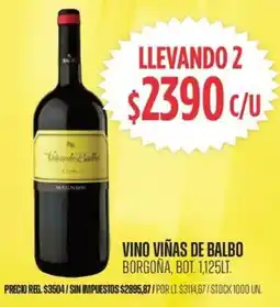 Supermercados Vea Viñas de balbo vino borgoña, bot. oferta