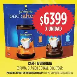 Supermercados Vea La virginia café espuma, clásico o suave, doy. oferta