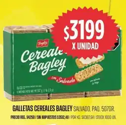 Supermercados Vea Bagley galletas cereales salvado, paq. oferta