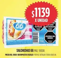 Supermercados Vea Salchichas paq. oferta