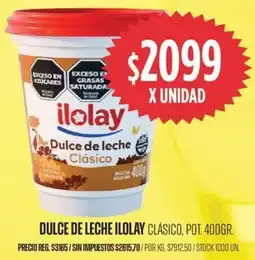 Supermercados Vea Ilolay dulce de leche clásico pot. oferta