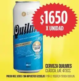 Supermercados Vea Quilmes cerveza clásica, lat. oferta