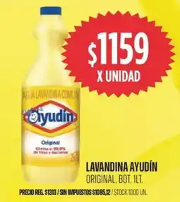 Supermercados Vea Ayudín lavandina original, bot. oferta