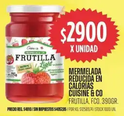 Supermercados Vea Cuisine & Co mermelada reducida en calorías frutilla, fco. oferta