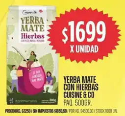 Supermercados Vea Cuisine & Co yerba mate con hierbas paq. oferta