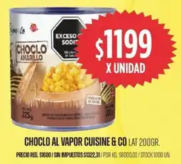 Supermercados Vea Cuisine & Co choclo al vapor lat oferta