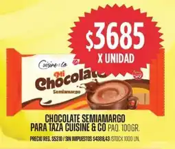Supermercados Vea Cuisine & Co chocolate semiamargo para taza paq. oferta