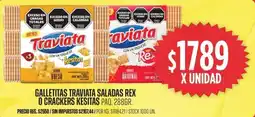 Supermercados Vea Traviata galletitas saladas rex o crackers kesitas paq. oferta