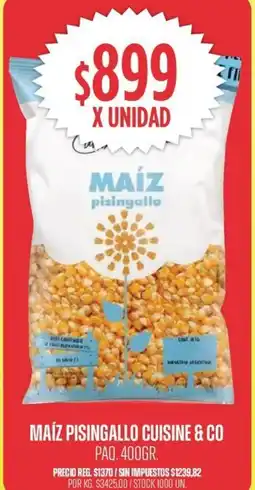 Supermercados Vea Cuisine & co maíz pisingallo paq. oferta